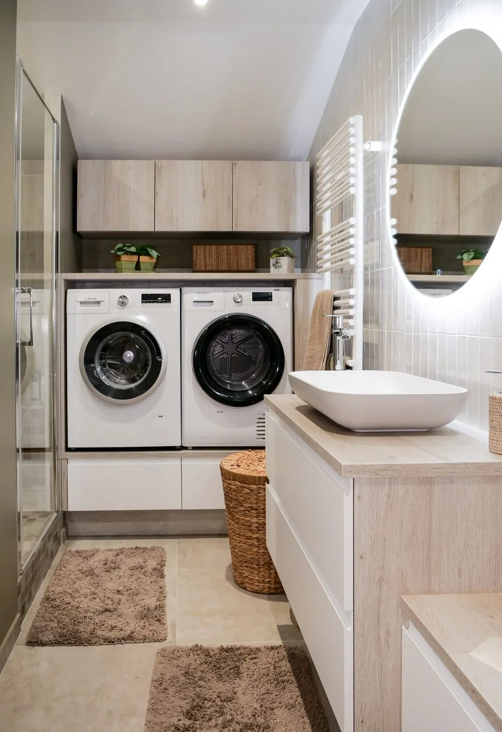 Salle de bain entièrement rénovée dans un appartement chalonnais