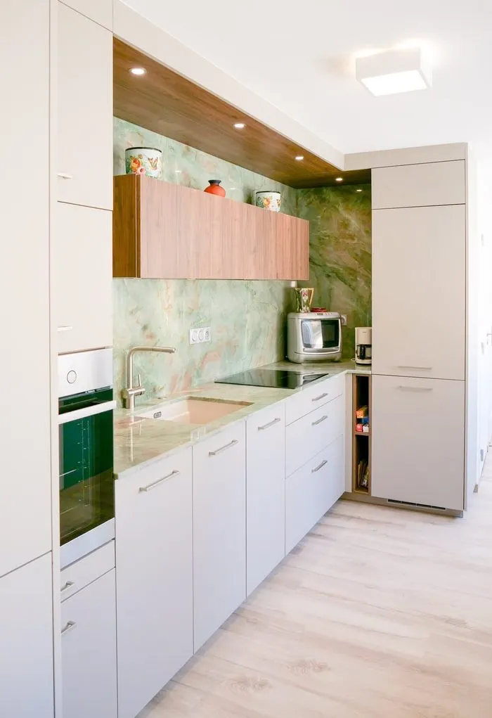 Cuisine chic et contemporaine dans un appartement de centre ville, Mâcon