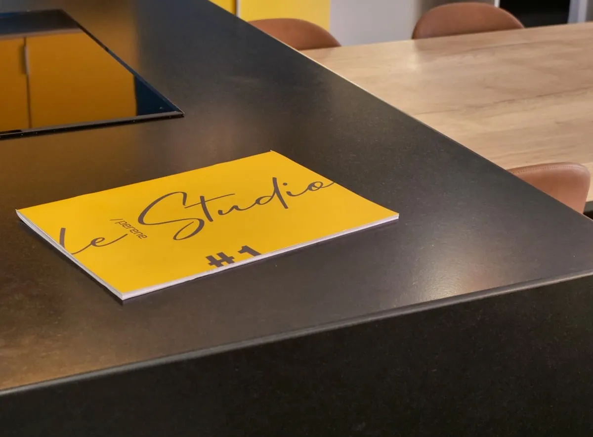 Une cuisine et son séjour avec billard central aux portes de Lyon