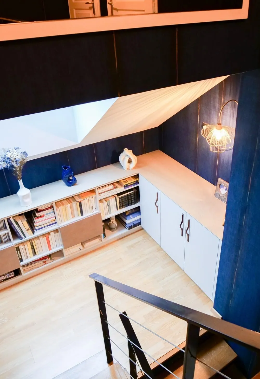 Agencement d'un escalier dans une maison de caractère dans l'Ain